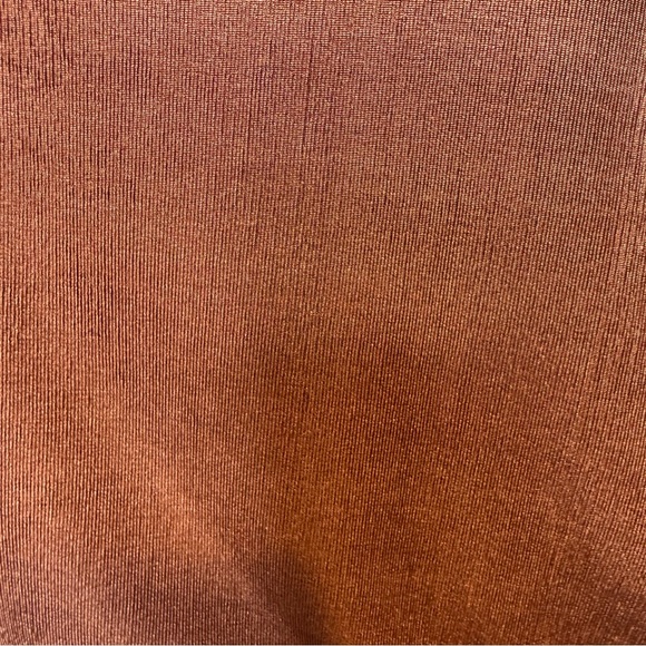 BP. Long Sleeve Copper Brown Shimmer Crop Top Size Large - Picture 3 of 4